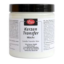Viva Decor Candle Transfer Wax, Synthetic Material, White, 7 x 7 x 8 cm