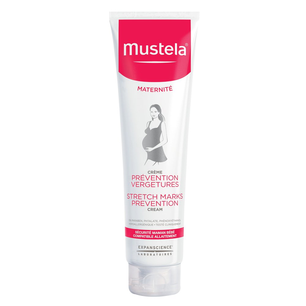 Mustela Maternity Stretch Marks Prevention Cream, Enriched with Plant-Based Ingredients, Hypoallergenic, Dermatologist-Tested, 150ml
