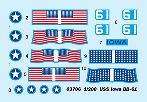 Trumpeter 1:200 - U.S.S. Iowa BB-61, Various, groß - Image 3