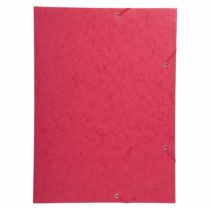 Exacompta - Ref. 59503E - Elastic folder with 3 flaps glossy card 600 gsm - A3 - Red