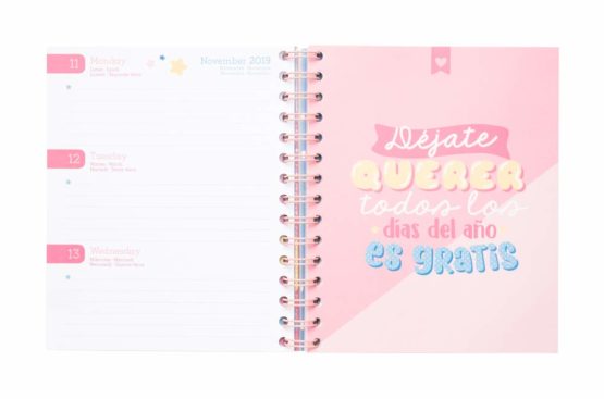 Carouge 2019-2020  Academic Diary, Organiser, Calendar, Agenda. Week to View Twin Wire Spiral Binding Mid Year Student Daily Planner. Runs from September 2019 Until June 2020-10 Months. - Image 4