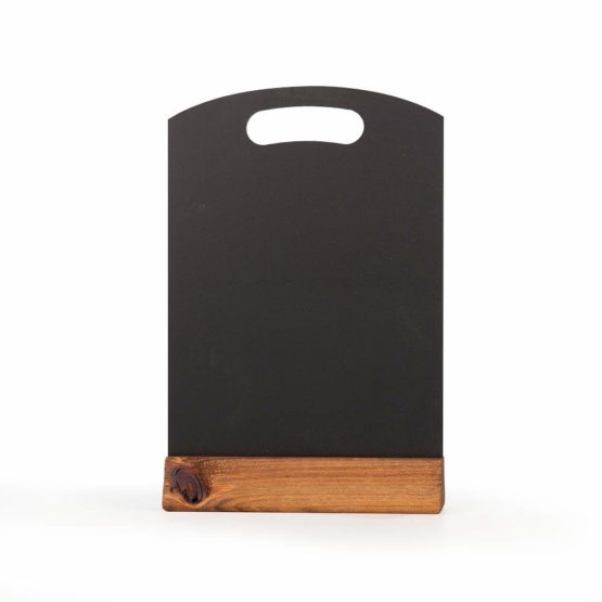 Chalkboards UK Handheld Table Top Blackboard with Plinth, Wood, Black, 31 x 21 x 4 cm - Image 2