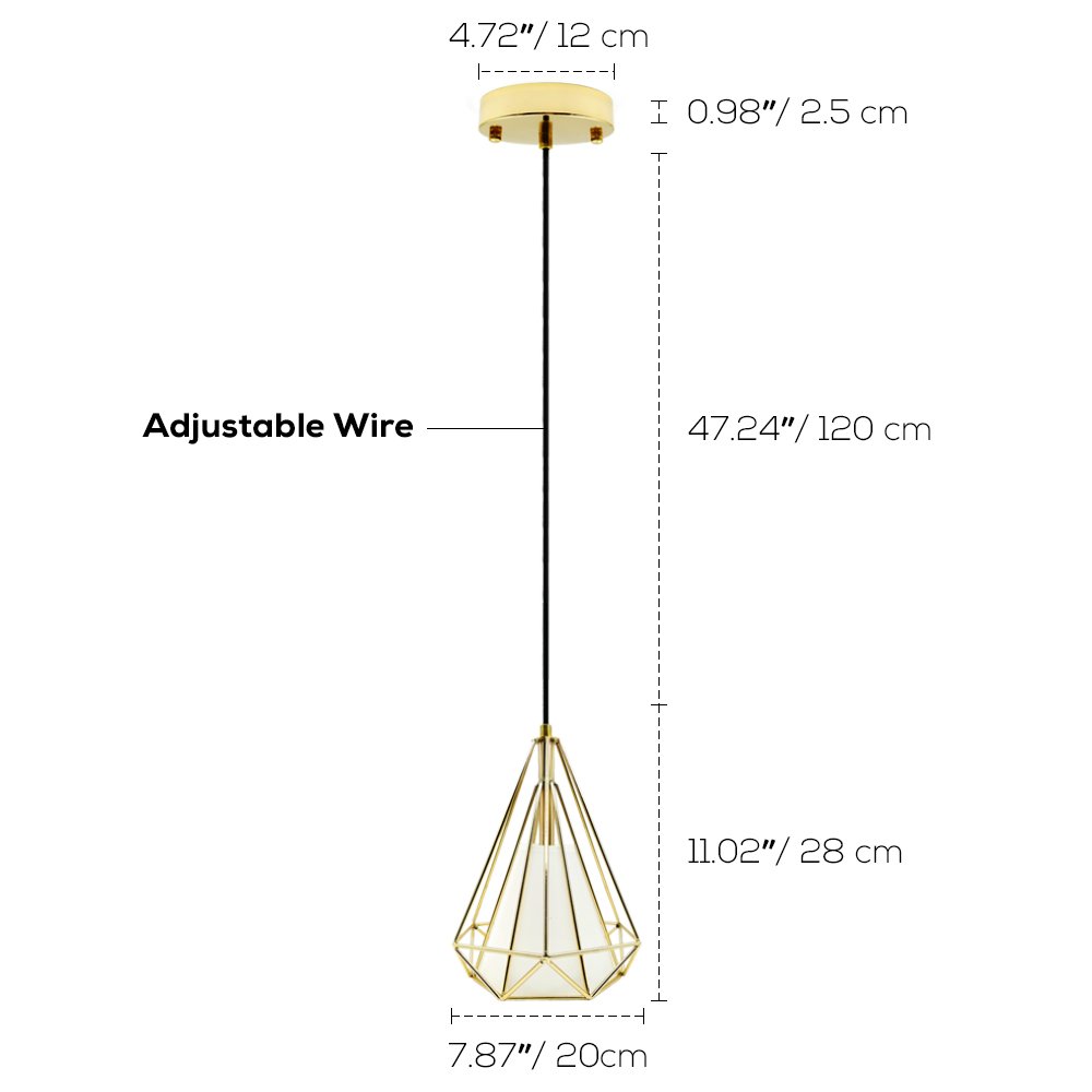 Homes Brand Ceiling Pendant Light, Gold - Image 3