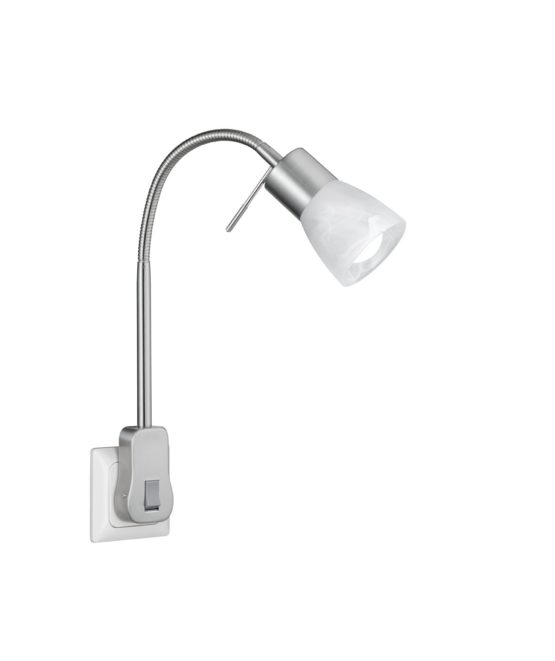 Trio Leuchten LED Plug Spotlight Metal E14 5 W Matt Nickel 22 x 4.7 x 40 cm