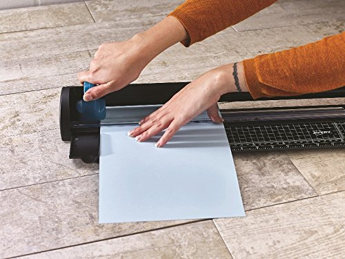 Avery A4 Compact Paper Cutter Trimmer, Black and Teal, 12 Sheet Capacity, A4CT, 430 x 90 x 80 mm - Image 3