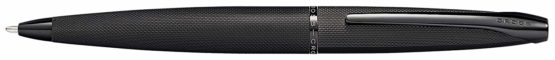 Cross ATX Refillable Click-Off Cap Stainless Steel Ballpoint Pen with Diamond Pattern, Medium Ballpoint, includes Premium Gift Box and Black Cartridge, 1 Pack, Metallic Black