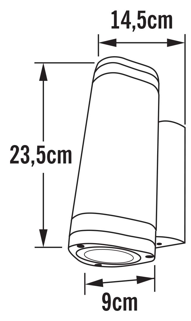 Konstsmide Outdoor Lights/Modena Single Up Down Outdoor Wall Light / 2 x 35 W GU10 Max Wall Lamp/Clear Acrylic Lens/Aluminium / IP44 / RAW Galvanised Steel Outside Light 7512-320 Double - Image 4