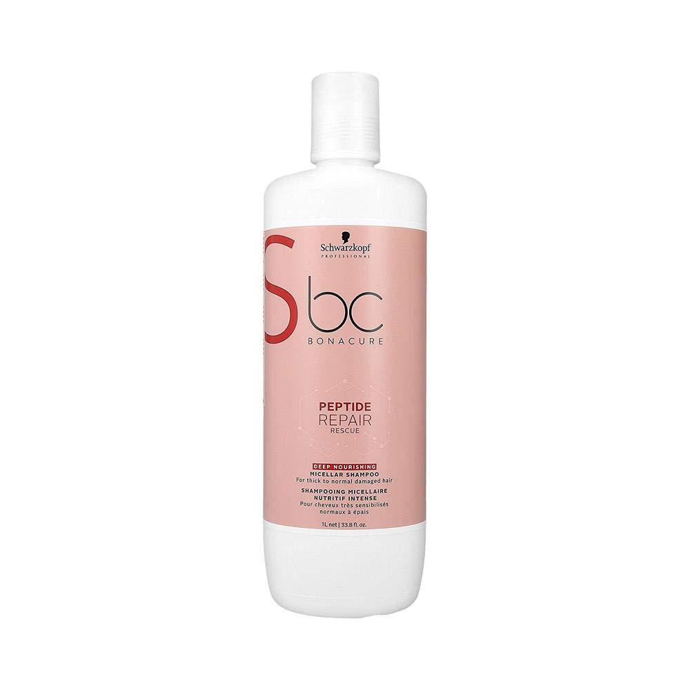 Schwarzkopf Professional Bonacure Peptide Repair Rescue Deep Nourishing Micellar Shampoo, multicoloured, 1 l (Pack of 1) - Image 2