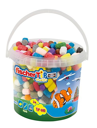 fischerTIP 533782 Craft Kit for Children Creative Toy for Ages 3+, 600 Pieces, Multicolor, Multicoloured