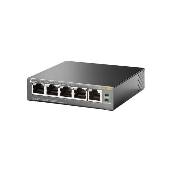 TP-Link PoE Switch 5-Port Gigabit, 4 PoE+ ports up to 30 W for each PoE port and 65 W for all PoE ports, Metal Casing, Plug and Play, Ideal for IP Surveillance and Access Point(TL-SG1005P V2) - Image 3
