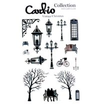 Card-io Vintage Christmas Clear Stamp Set, Synthetic Material, 22.4 x 11.3 x 0.3 cm