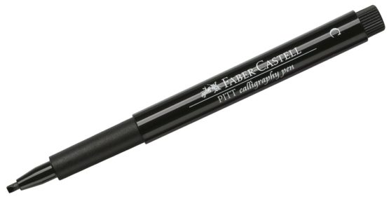Faber Castell 167599 2.5 mm"B Pitt Artist" India Ink - Black - Image 2