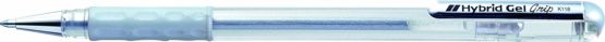 Pentel 0.8mm Tip Hybrid Gel Metallic Ink Pen with Comfortable Finger Grip - Silver