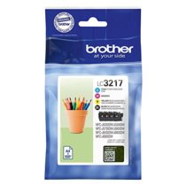 Brother LC-3217BK/LC-3217C/LC-3217M/LC-3217Y Inkjet Cartridges, Black/Cyan/Magenta/Yellow, Multi-Pack, Standard Yield, Includes 4 x Inkjet Cartridges, Brother Genuine Supplies