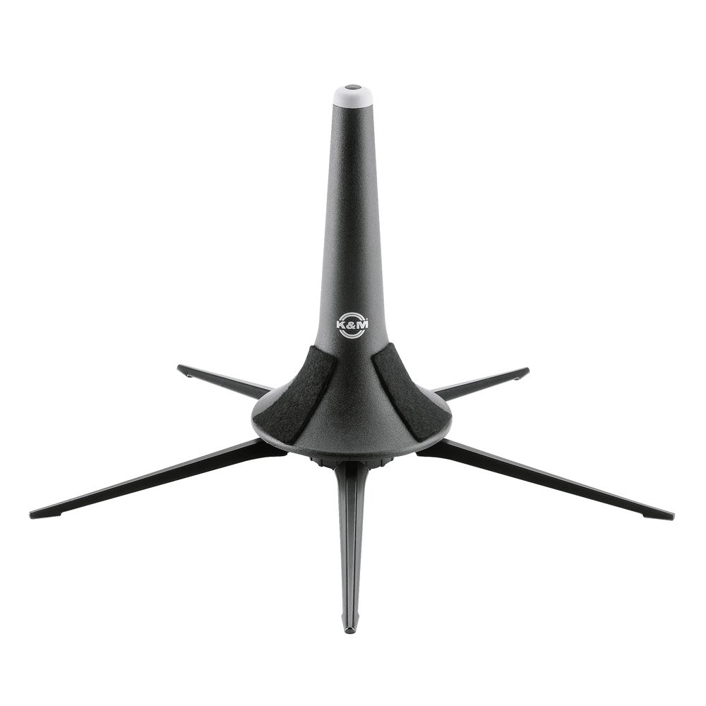 K & M Konig & Meyer Folding Trumpet Stand, Black, 5 feet