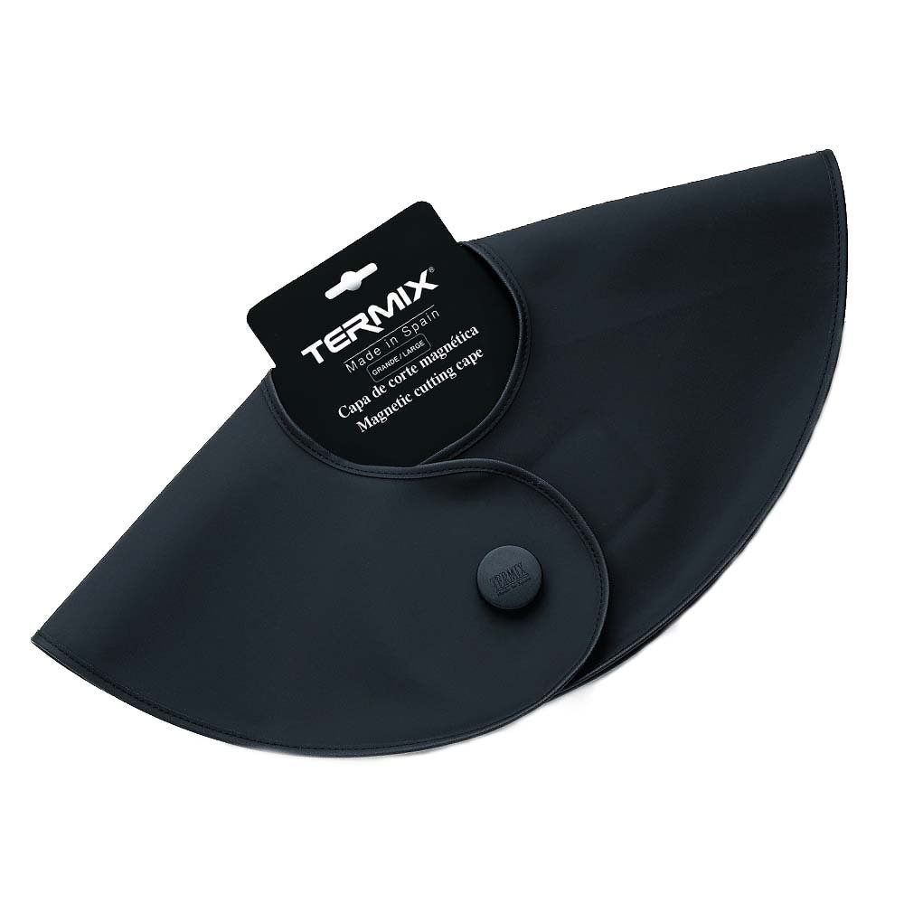 Termix Profesional Hair Cutting Cape- Waterproof surface and magnetic button, Black