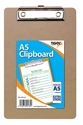 Tiger Stationery 302135 A5 Masonite Clipboard (Pack of 12), Wood-Toned - Image 3