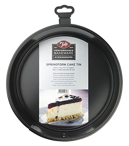 Tala Performance, 23 cm Springform Round Cake Tin, Professional Gauge Carbon Steel with Eclipse Non-Stick Coating, Loose Base