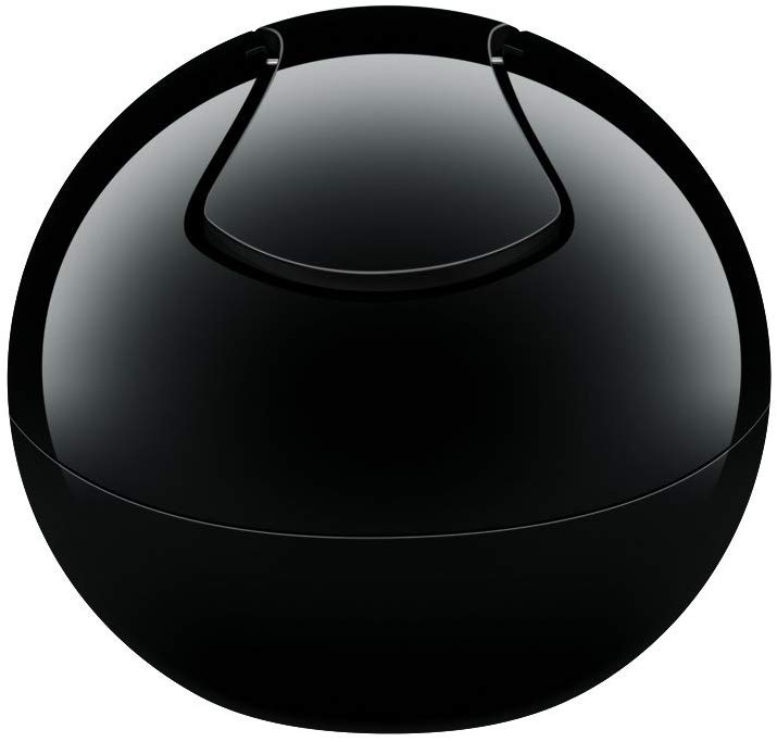 Spirella 10.15139 Bowl single colour black waste basket, 14 cm x 16 cm