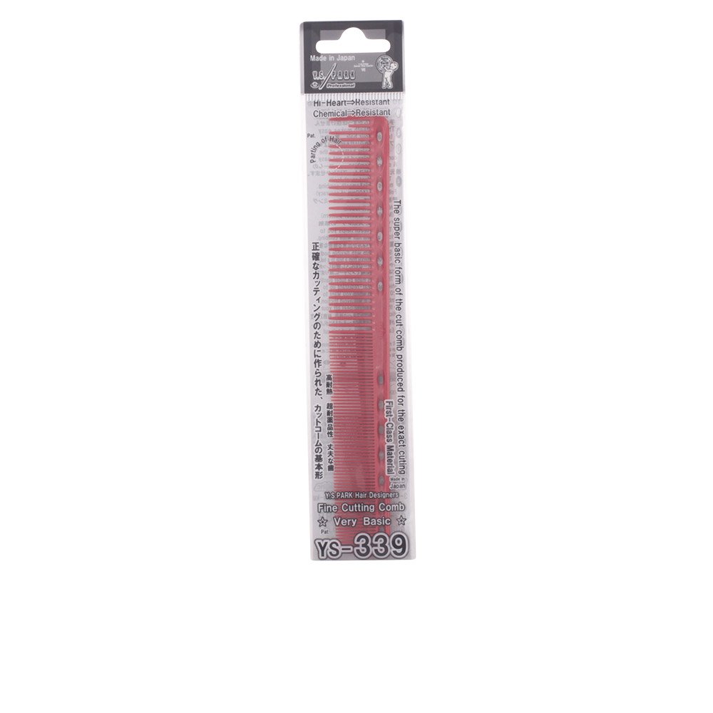 YS-Park Y S 339 Professional Fine Cutting Hair Comb Red, 7 inches (17.78 cm) x 4 inches (10.16 cm)
