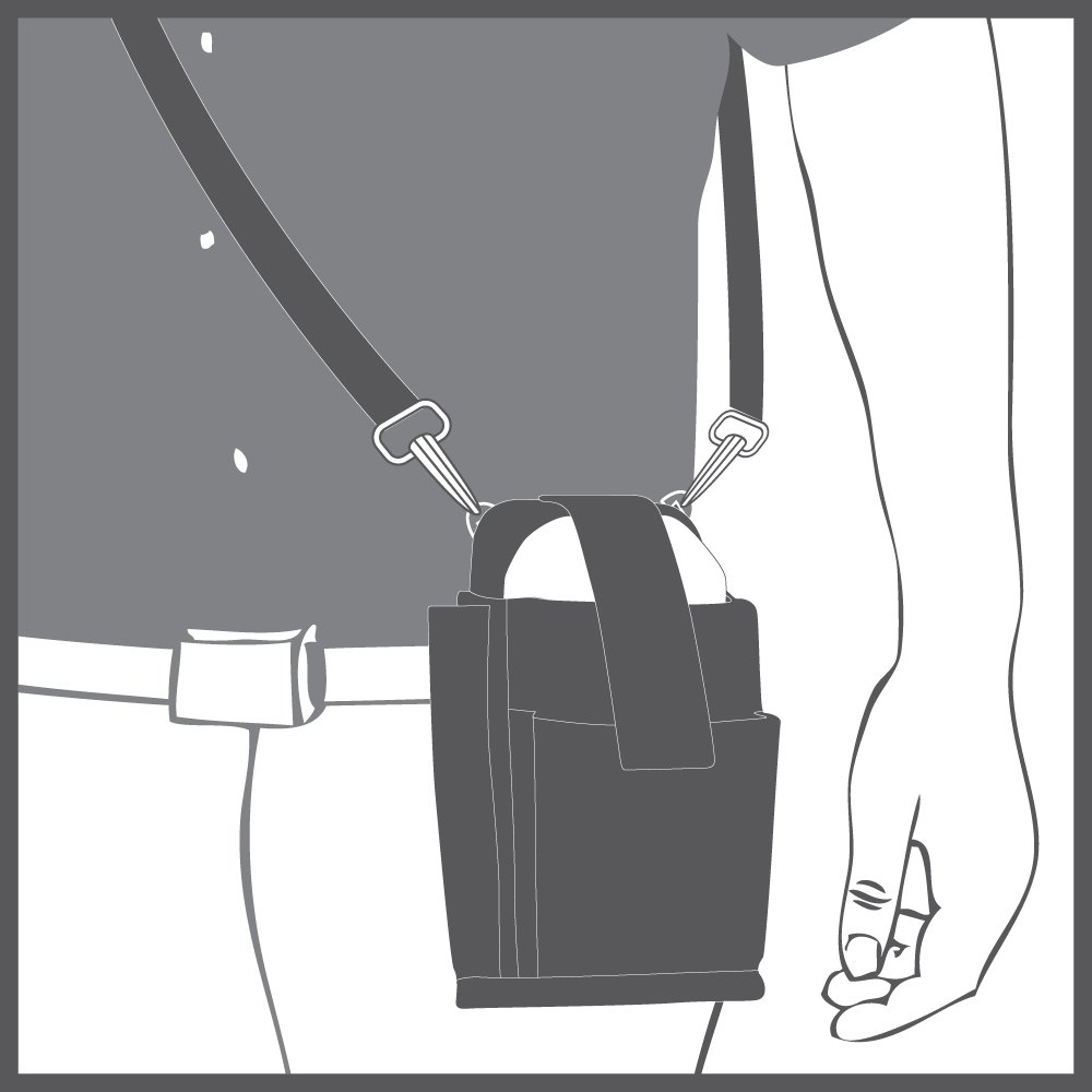 Mobilis Holster for Handheld Mobile Computers & Smartphones with Belt, Hands-Free System, Carrying Case Pouch Device Size L - Image 4