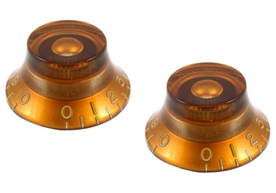 Allparts PK-0140-022 Bell Buttons (Pack of 2) Amber