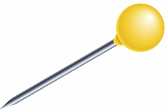 Exacompta Round Head Push Pins - Yellow - Image 2