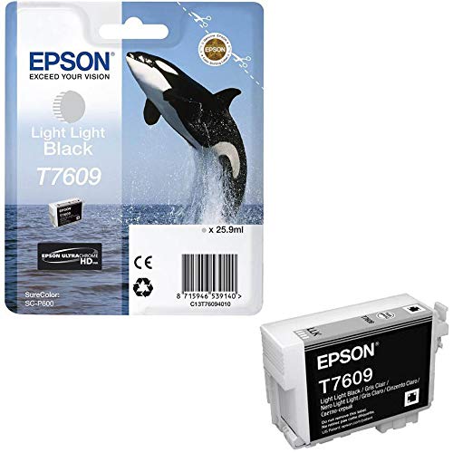 Epson Killer Whale T7609 Ink Cartridge, Light Light Black, Genuine - Image 3