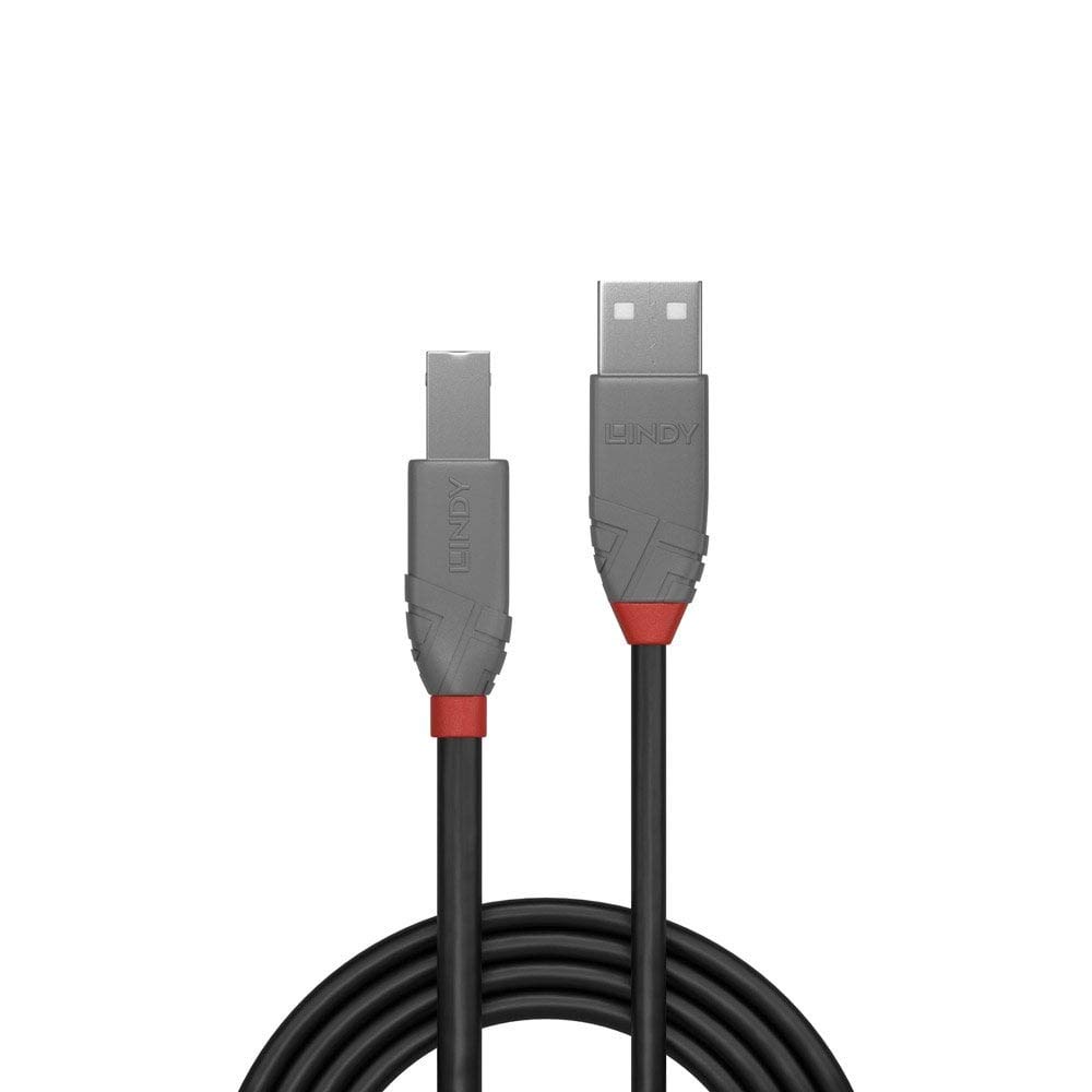 Lindy 7.5m USB 2.0 Printer Cable, USB-A to USB-B Cable ,Scanner and Printer cable for HP Canon, Dell, Epson, Brother - Image 2