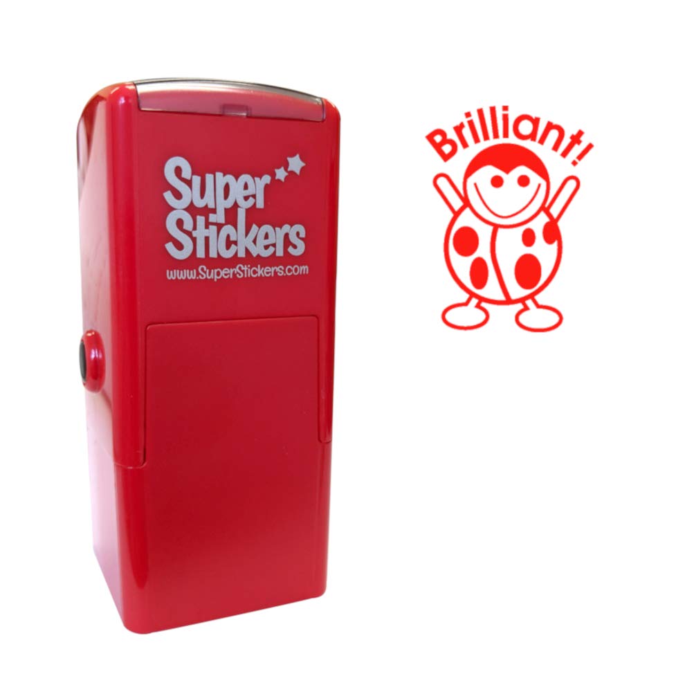 Stamper Solutions SuperStickers Brilliant Ladybird Pre Inked Stamper - Red,Small