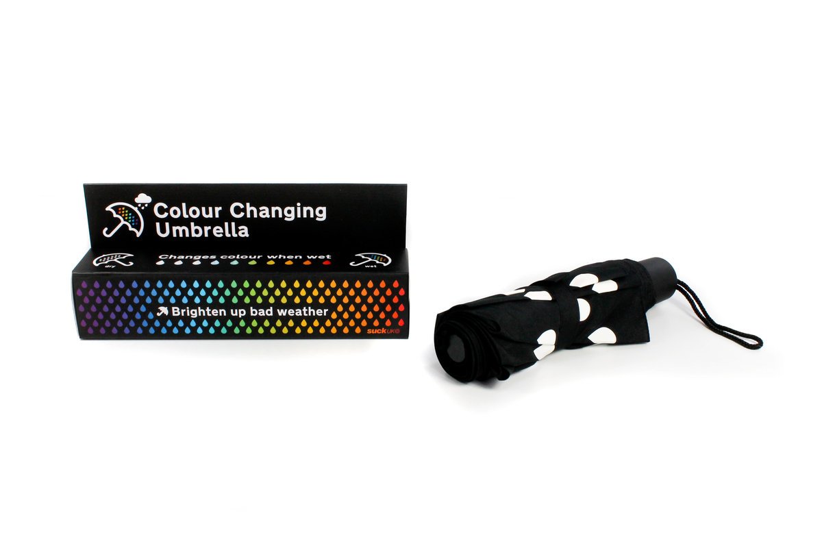 Suck UK Colour Changing Umbrella, Rainbow 1, 5x25x5 cm - Image 4