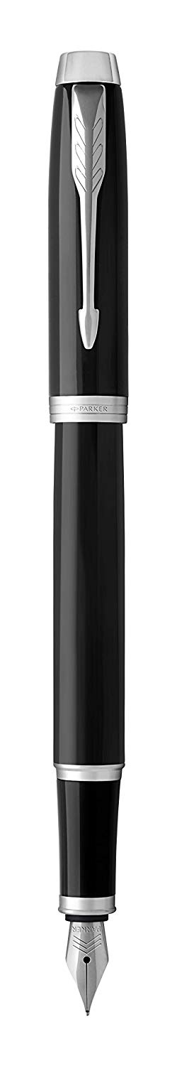 Parker IM Fountain Pen, Black Lacquer Chrome Trim - Image 4