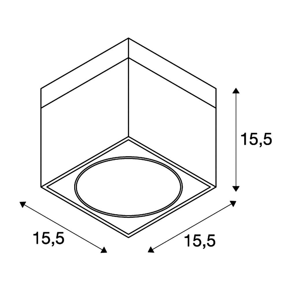 SLV Ceiling Spotlight / Spot, Floodlight, Surface-Mounted Light, Internal Lighting / GU10 75W White, Einflammig - Image 4