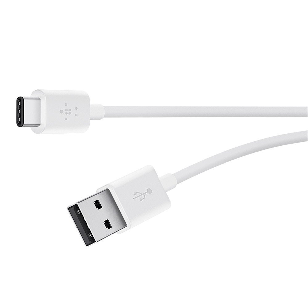 Belkin USB-IF Certified 2.0 USB-A to USB Type C (USB-C) Charge Cable, White, 10 ft/3 m, 3 m/10 ft