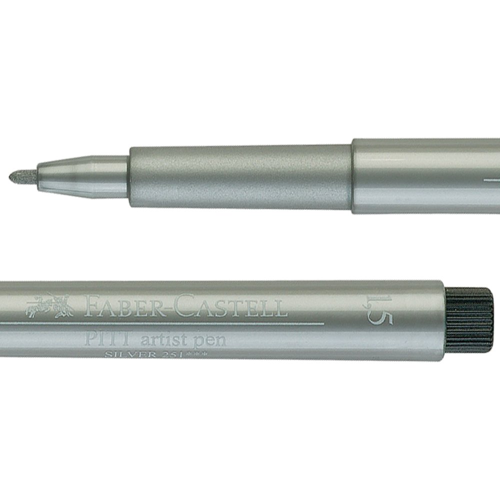 Faber-Castell 167351 Ballpoint Pen-Black/Silver, Black / Silver