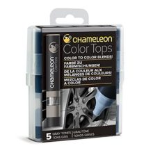Chameleon Gray Tones Color Tops - Pack of 5