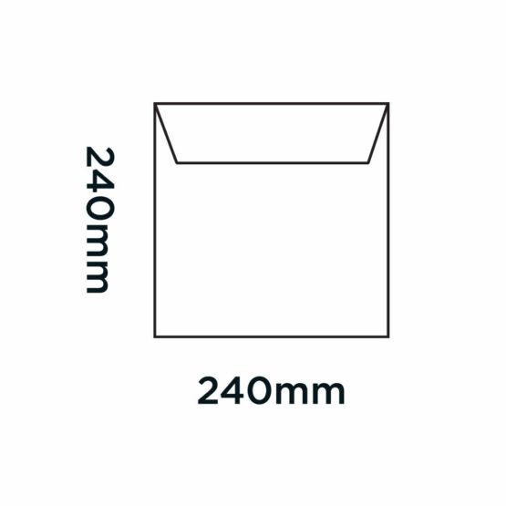 Blake Purely Everyday 240 x 240 mm 100 gsm Square Wallet Gummed Envelopes (0240SQ) White - Pack of 250 - Image 2