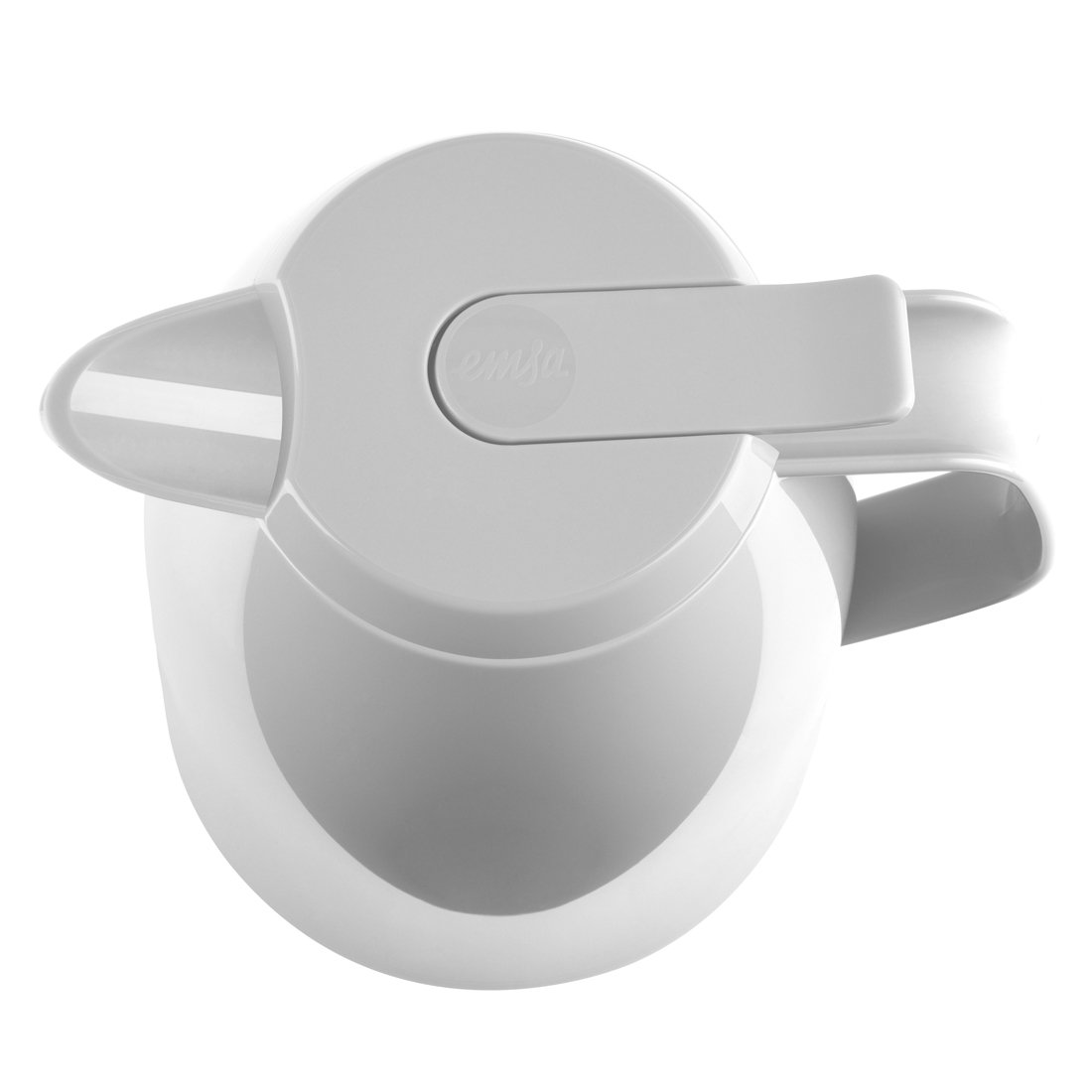 EMSA 517004 Mambo Insulated Jug 1.0 L High-Gloss White 100% Leak-Proof Keeps Hot for 12 Hours/Cold for 24 Hours - Image 2