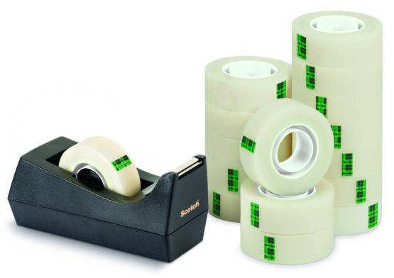 Scotch 214543 Magic Tape 900 Roll Natural Fibre Film 19mmx33m Matt [Pack 14 and C38 Dispenser]