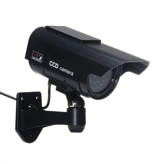 Tech Traders ® Waterproof Black SOLAR Dummy/Fake CCTV Security Camera/Outdoor Camera with Solar panel for flash LED [Model 2017-18] - Image 3