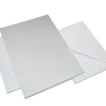 Craft UK 2251 C5 Linen Card and Envelope pack of 25 - White