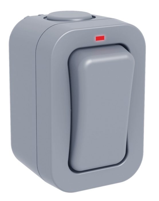 BG Electrical WP12S Single Slim 2-Way Outdoor Weatherproof Switch, IP66 Rated, 20AX, Grey, 3.0 cm*3.0 cm*2.0 cm - Image 2