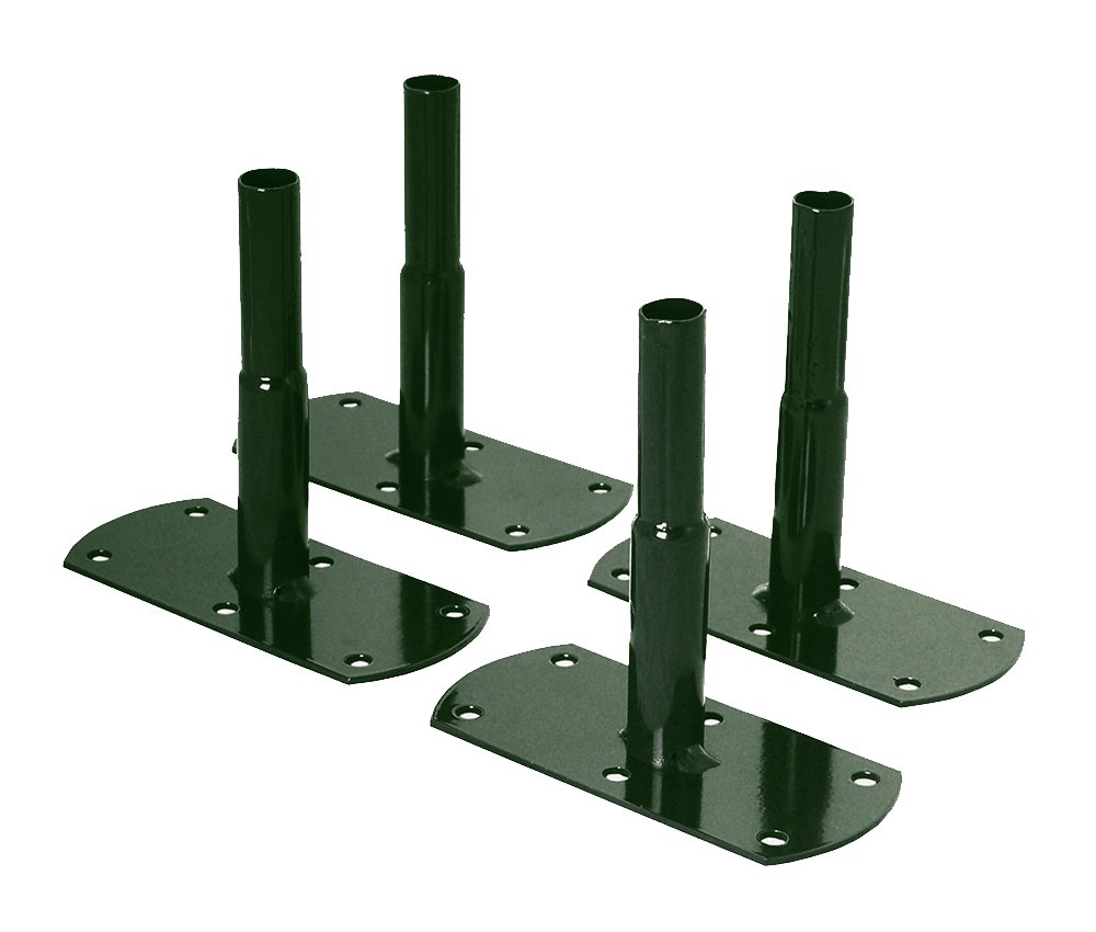 Louis Moulin 3314 Pack of 4 Screw On Round Tube Green Tree Metal 13 x 6 x 12 cm, pine