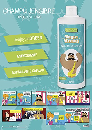 Cuidados Ginger Strong Ginger Shampoo, Hair Stimulant, Anti-Dandruff, Antioxidant, with Panthenol, All Hair Types, Single, 1 Litre - Image 4