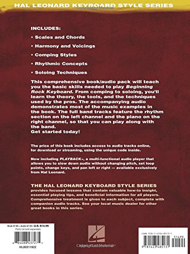 Hal Leonard Keyboard Style Beginning Rock Keyboard Book/Cd - Image 2