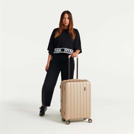 Movom Wood Beige Cabin Suitcase 40 x 55 x 20 cm Rigid ABS TSA Lock 38 Litre 2.9 kg 4 Double Wheels Hand Luggage - Image 3