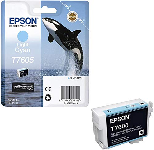 Epson C13T76054010 T7605 Ink Cartridge, Light Cyan, Genuine - Image 3
