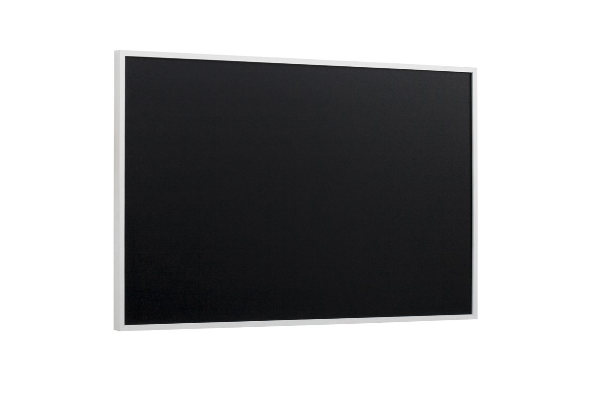 Bi-Office Chalkboard, Black Non Magnetic Surface, White Lined MDF Frame, 58.5 x 38.5 cm, white frame, W59 x H39 cm