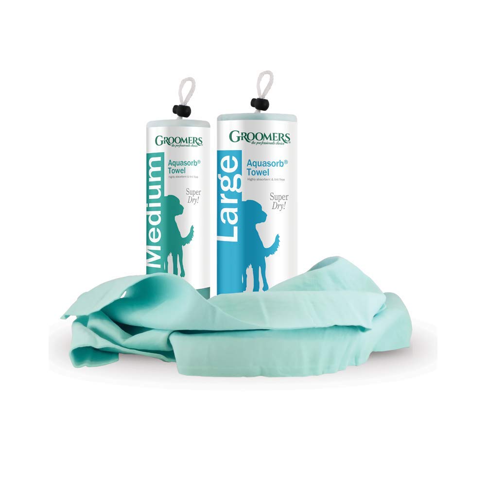 Groomers Large Aquasorb Pet Towel, Green, Aquasorb Towel Large - Image 2