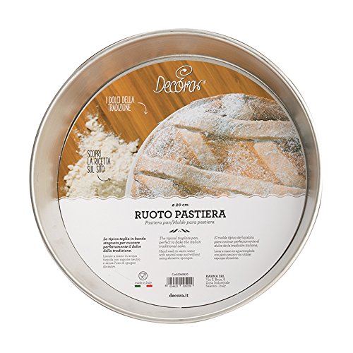 Decora 60820 Pastiera Pan, Tinplate, Silver, 21 x 22 x 3.7 cm